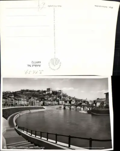 449772,Veneto Verona Lungadige del Litorio Teilansicht Fluss Brücke