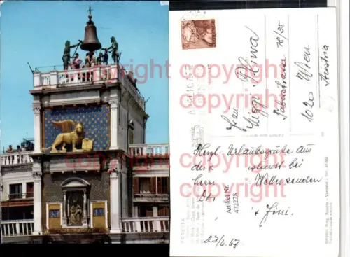 472228,Veneto Venezia Venedig S. Marco Torre dell Orologio Uhrturm