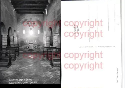 472230,Veneto Verona Bardolino Chiesa S. Severo Kirche Innenansicht