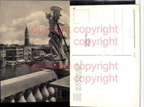 473011,Veneto Venezia Venedig Panorama Vista dalla Madonnina della Salute Statue