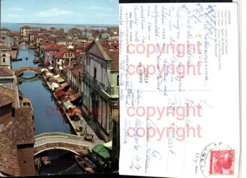 473022,Veneto Venezia Chioggia Canal Vena Chiesa Filippini Kanal Brücken