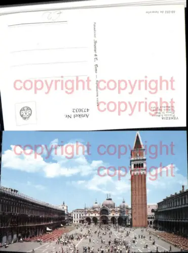473032,Veneto Venezia Venedig Piazza S. Marco Markusplatz Dom Turm