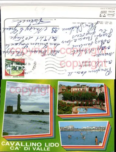 473038,Veneto Venezia Cavallino Lido Leuchtturm Strand Mehrbildkarte