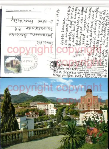 473046,Veneto Padova Montegrotto Terme Panorama verso Colli Euganei Kirche