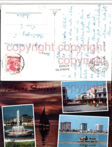 473050,Veneto Venezia Bibione Strand Brunnen Mehrbildkarte