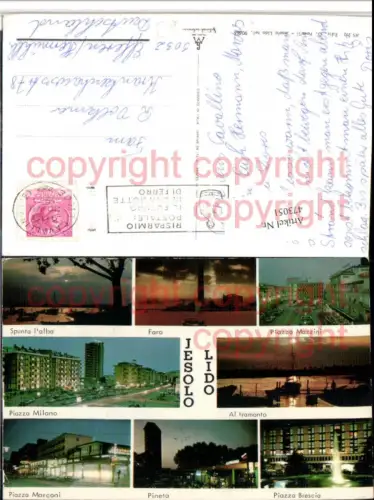 473051,Veneto Venezia Jesolo Lido Faro Piazza Milano Brescia Mehrbildkarte