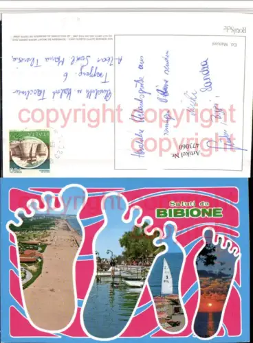 473060,Veneto Venezia Bibione Strand Sonnenuntergang Mehrbildkarte