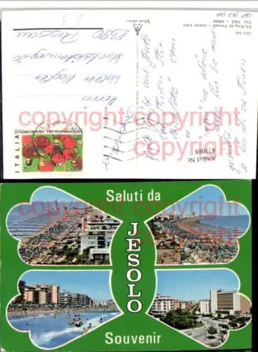 473088,Veneto Venezia Jesolo Strandleben Strand Mehrbildkarte