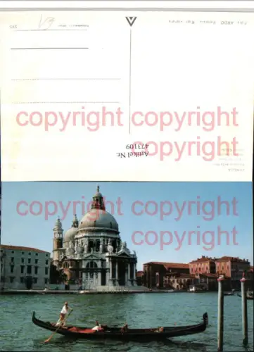 473109,Veneto Venezia Venedig Basilica della Salute Kirche Gondel