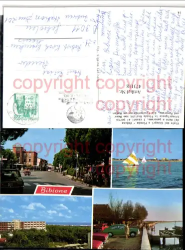 473118,Veneto Venezia Bibione Strand Straßenansicht Mehrbildkarte