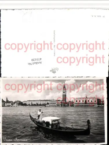 473120,Veneto Venezia Venedig Panorama Teilansicht Gondel