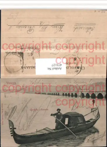 473127,Veneto Venezia Venedig Gondola e Ferrovia Gondel pub Stengel 11611