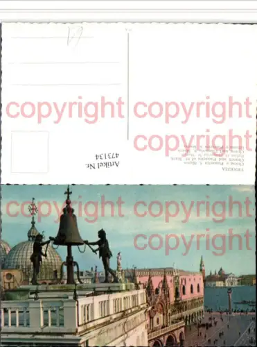 473134,Veneto Venezia Venedig Chiesa e Piazzetta S. Marco Glocke