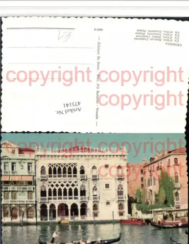 473141,Veneto Venezia Venedig Ca d'Oro Palazzo Contarini Palast Gondel