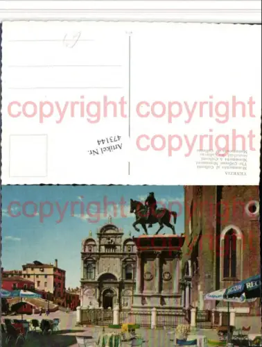 473144,Veneto Venezia Venedig Monumento al Colleoni Denkmal