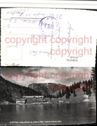 473145,Veneto Belluno Albergo Misurina al Lago Monte Piana Bergkulisse