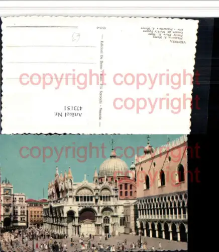 473151,Veneto Venezia Venedig Piazzetta S. Marco Markusdom Platz