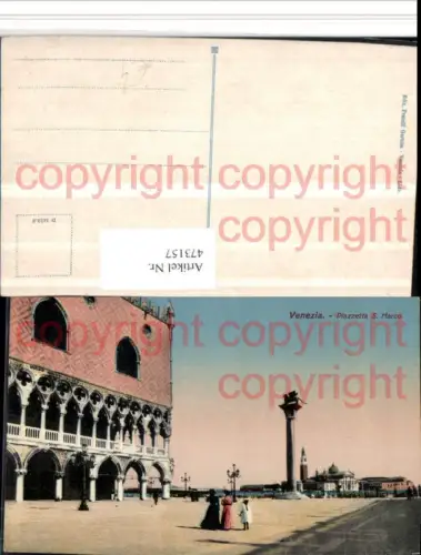 473157,Veneto Venezia Venedig Piazzetta S. Marco Markusplatz Dogenpalast