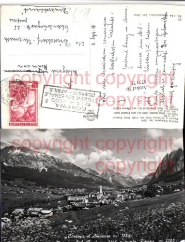 473175,Veneto Belluno Cortina d'Ampezzo Totale m. Col Rosa Bergkulisse