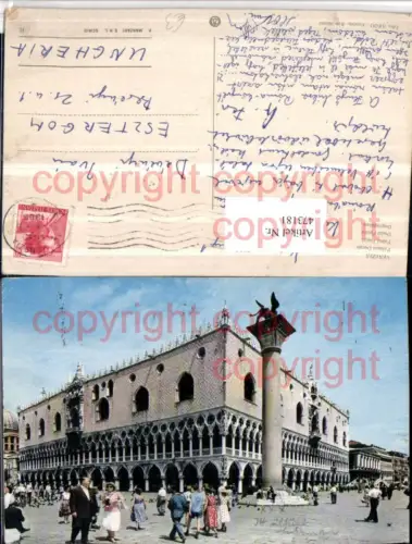 473181,Veneto Venezia Venedig Palazzo Ducale Dogenpalast Säule