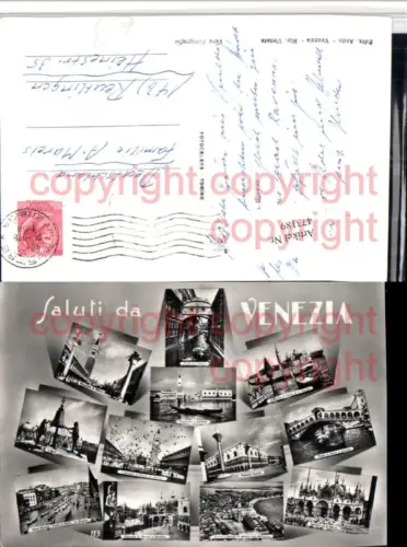 473189,Veneto Venezia Venedig Totale Palazzo Ducale Gondeln Mehrbildkarte