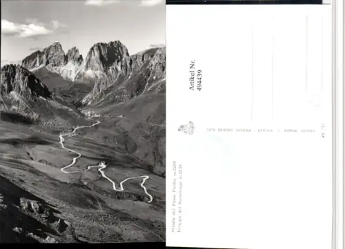 494439,Veneto Belluno Strada del Passo Pordoi Sassolungo Bergkulisse