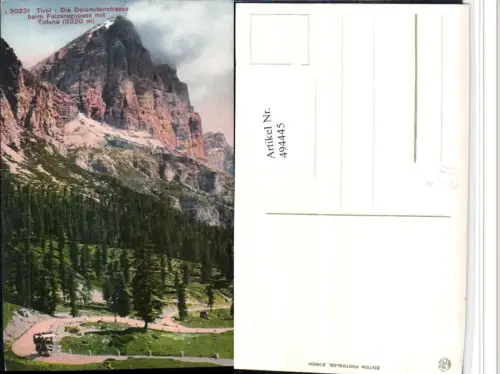 494445,Veneto Belluno Dolomitenstraße b. Falzaregopass m. Tofana Bergkulisse