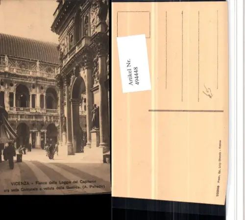 494448,Veneto Vicenza Fianco della Logia del Capitanio Basilica