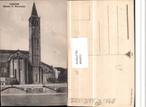 494451,Veneto Verona Abside S. Anastasia Kirche Turm