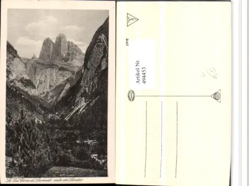 494453,Veneto Belluno Tre Cime di Lavaredo viste da Landro Bergkulisse