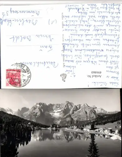 494460,Veneto Belluno Lago di Misurina See m. Sorapis Bergkulisse