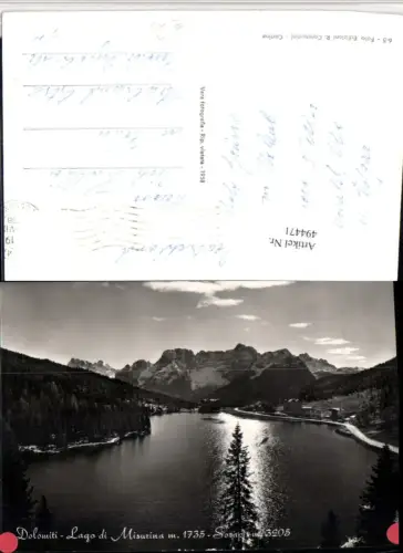 494471,Veneto Belluno Lago di Misurina See m. Sorapis Bergkulisse