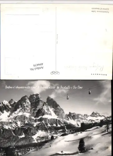 494479,Veneto Belluno Cortina d'Ampezzo Faloria Tre Cime Bergkulisse Seilbahn