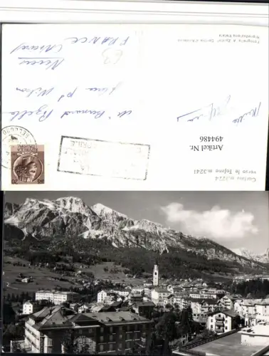 494486,Veneto Belluno Cortina verso le Tofane Totale Bergkulisse