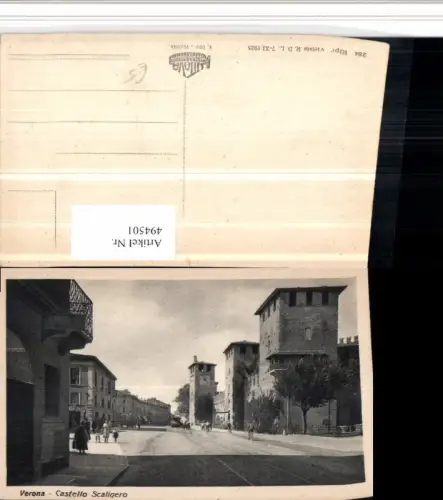 494501,Veneto Verona Castello Scaligero Schloss Burg Straßenansicht
