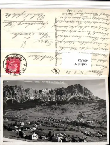 494503,Veneto Belluno Cortina Totale m. Monte Cristallo Bergkulisse