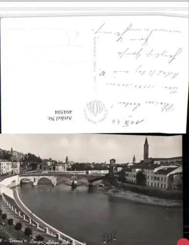 494504,Veneto Verona Lungo Adige del Littorio Teilansicht Brücke