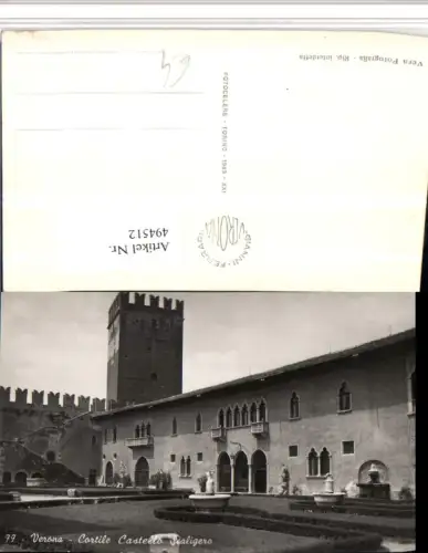 494512,Veneto Verona Cortile Castello Scaligero Schloss Turm