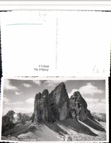 494513,Veneto Belluno Tre Cime di Lavaredo Drei Zinnen Bergkulisse