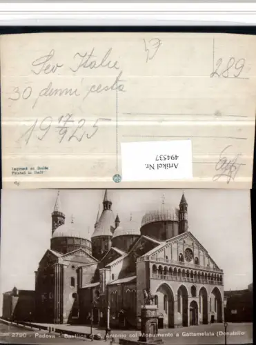 494537,Veneto Padova Basilica S. Antonio col Monumento Gattamelata Kirche
