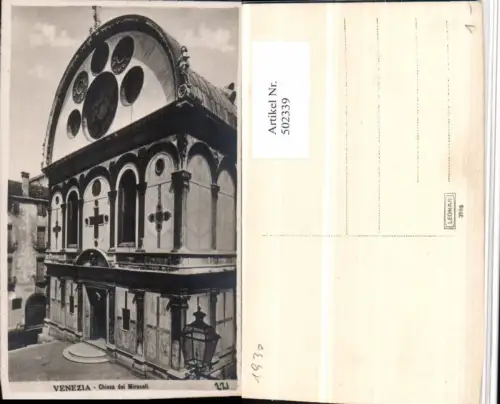 502339,Veneto Venezia Venedig Chiesa di Miracoli Kirche