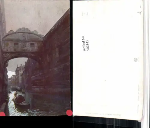 502345,Künstler AK Veneto Venezia Venedig Ponte di Sospiri Seufzerbrücke
