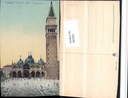 502365,Veneto Venezia Venedig Chiesa S. Marco e Campanile Kirche Turm