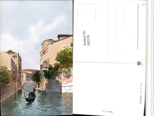 502370,Künstler AK F. Andreis Veneto Venezia Venedig Rio S. Polo Kanal