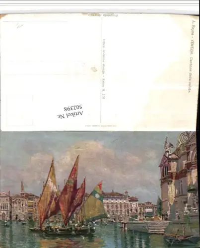 502398,Künstler AK Veneto Venezia Venedig Cantone della salute Segelboote