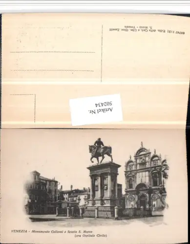 502434,Veneto Venezia Venedig Monumento Colleoni e Scuola S. Marco