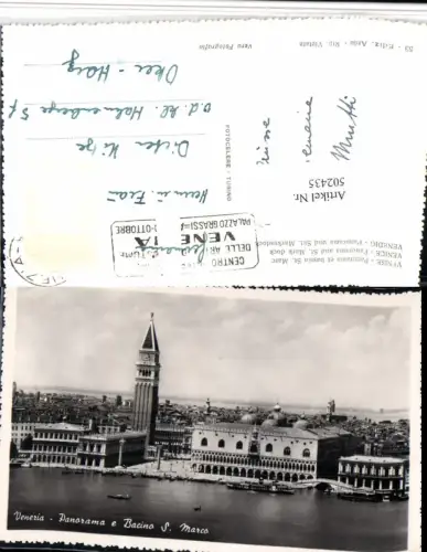 502435,Veneto Venezia Venedig Panorama e Bacino S. Marco Teilansicht
