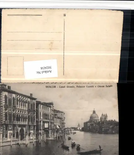 502438,Veneto Venezia Venedig Canal Grande Palazzo Cavalli e Chiesa Salute
