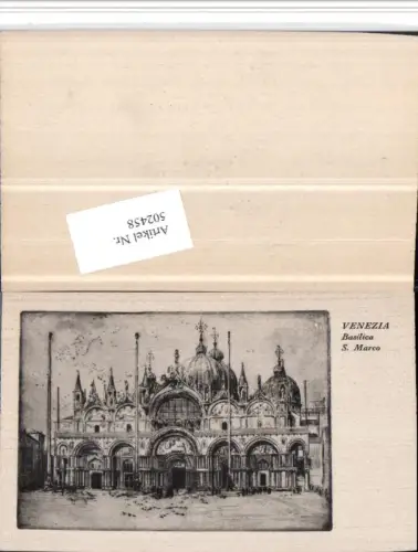 502458,Künstler AK Veneto Venezia Venedig Basilica S. Marco Kirche Dom