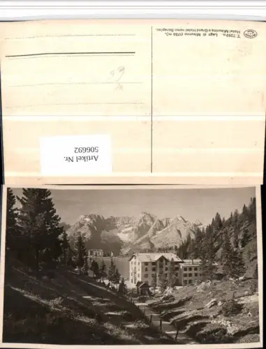 506692,Veneto Belluno Lago di Misurina Hotel verso Sorapiss Bergkulisse